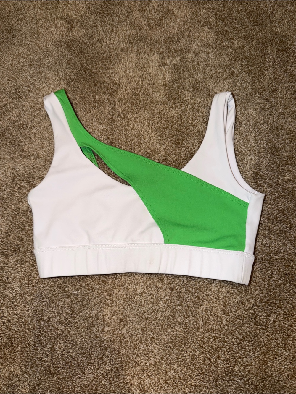 Five Dancewear- - White Top with Green - Adult S